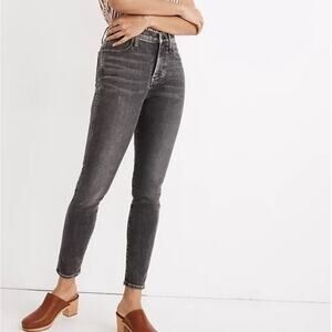 Madewell Women's 10 Inch High Rise Skinny Jeans Gray Size 28 / 6